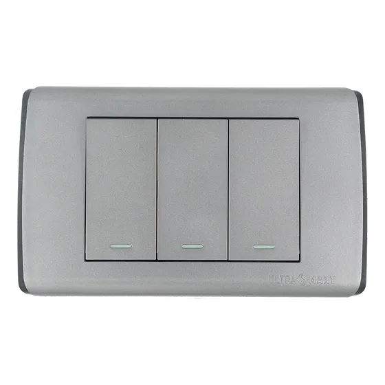 Interruptor Doble + Conmutador Simple 9/24 Ultrasmart Grey Corriente Nominal 16 A Voltaje Nominal 250v