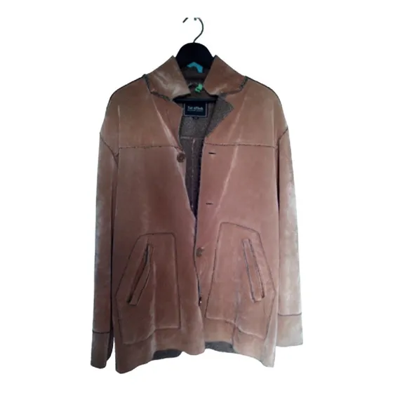 Chaqueta Casual Para Caballeros.talla L .piel Durazno. Usada