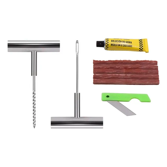 Kit Para Parchar Llantas Autos Rzr Bici Motos Emergencias