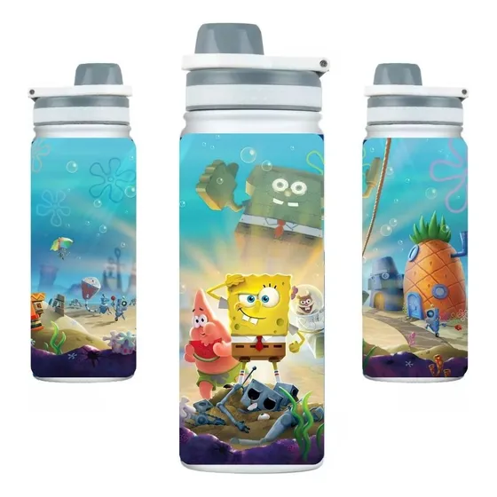 Termo Acero Inoxidable 600 Ml Bob Esponja Patricio