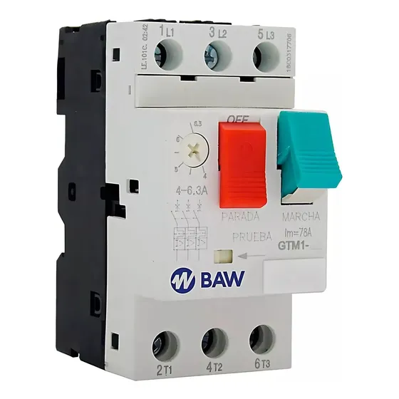 Guardamotor Baw 1-1,6a 415v Clase 10  P/riel Din 