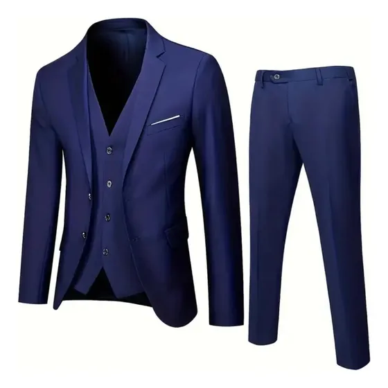 Traje Elegante Para Hombre Importado Pantalón Blazer Chaleco