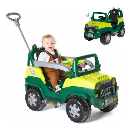 Carrinho De Passeio Grande Com Som Jipe Infantil Carrinho Cor Jipe Verde