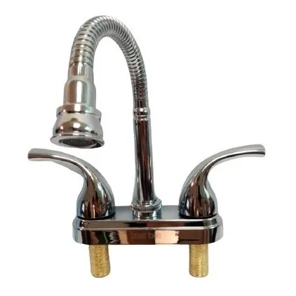 Llave Para Lavamanos Doble Cuello Flexible Boxer Gs 