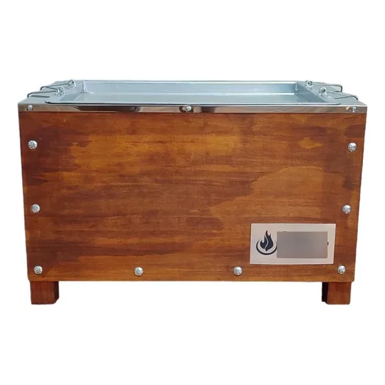 Caja China Pequeña Inoxidable Cedro