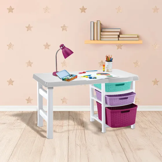 Escritorio Infantil Rimax Glam + Silla Estrella Infantil