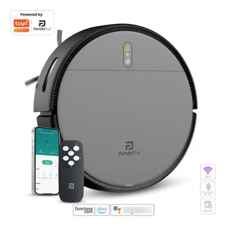 Aspirador Robô Base Carregamento Automático Wifi App Cinza