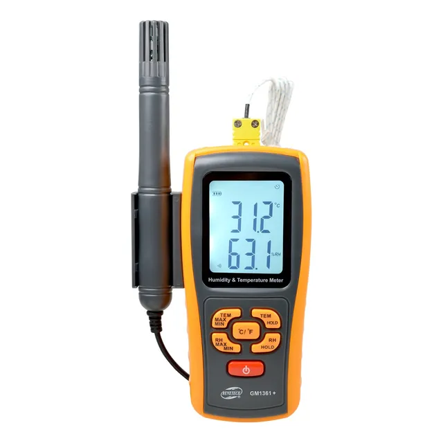 Termohigrómetro Profesional Con Sonda Y Termopar Gm1361+ 