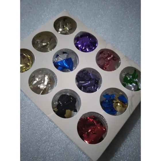 Papel Flake Para Decoración De Uñas, Calcomanías, Gel Uv