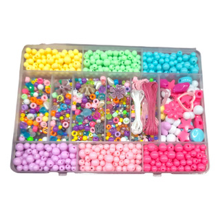 Kit Bijou Cajita Infantil Armar Pulseras Collares Dijes Diy Kit Bijou Cajita Infantil Armar Pulseras Collares Dijes Diy