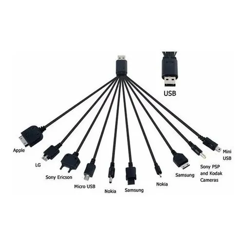 Multi Cargador Cable Usb 10 En 1 Cargador Blackberry Samsung
