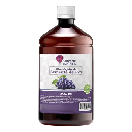 Óleo Vegetal Semente De Uva 100% Puro 500ml