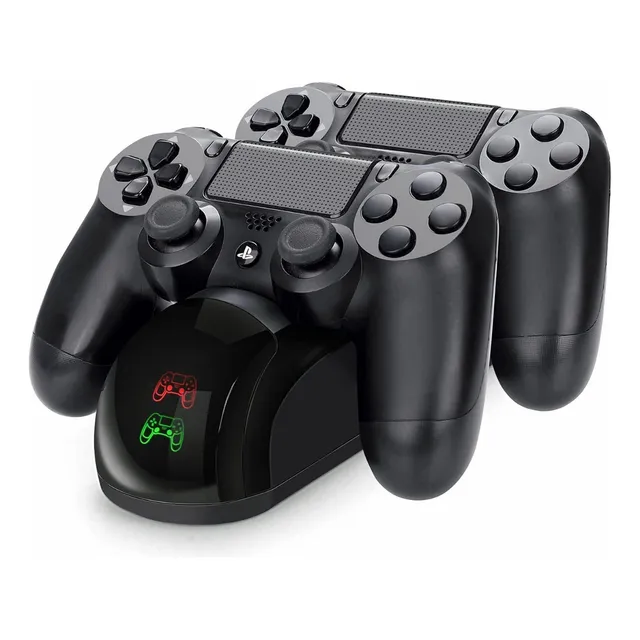 Cargadores De Controles Usb Doble Para Mandos Ps4 Negro