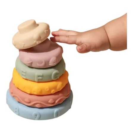 Brinquedo Educativo Montessori Silicone Encaixar Bebê 0 1 2 Brinquedo Educativo Montessori Silicone Encaixar Bebê 0 1 2