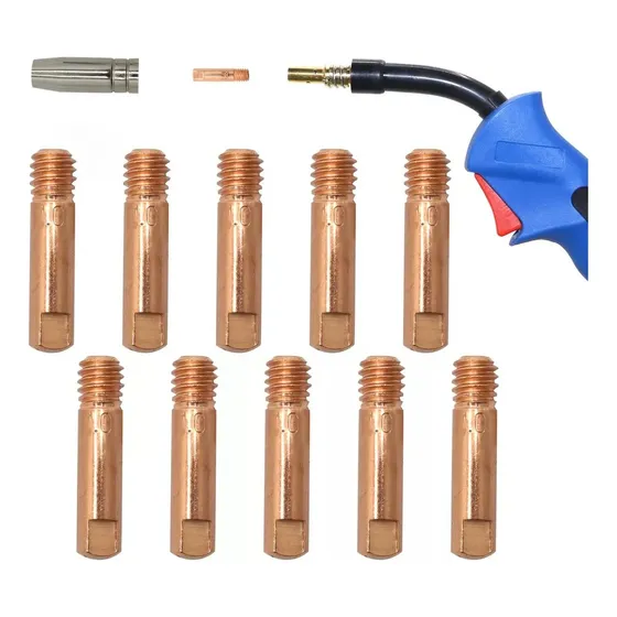 10pcs Punta Contacto Soldar Microalambre 1.0 Mm Consumible