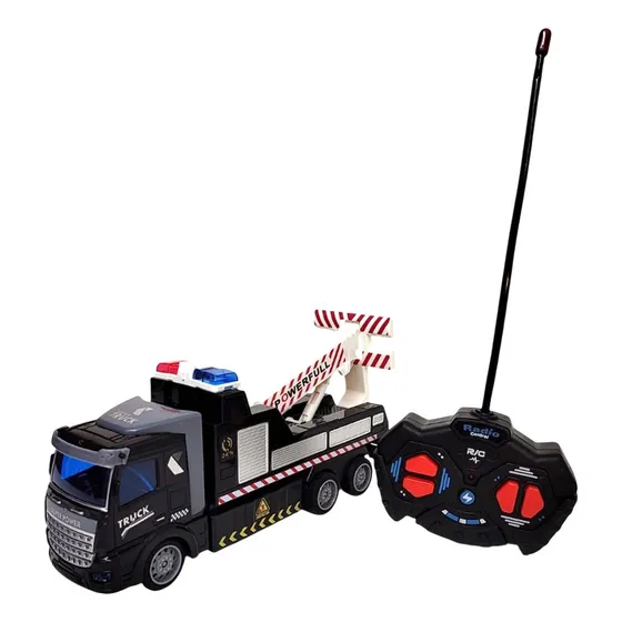 Vehiculo Radio Control De La Cuidad Go Speed Jeg El Gato Color Camion Grua Policia - 55132