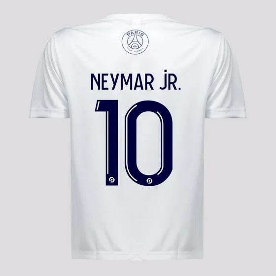 Camisa Psg Celery 10 Neymar Jr Infantil Branca