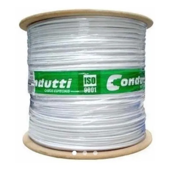 Cabo Coaxial 5mm+bip. 2x20 Hd Dupla Blindagem 02 Bobx300m