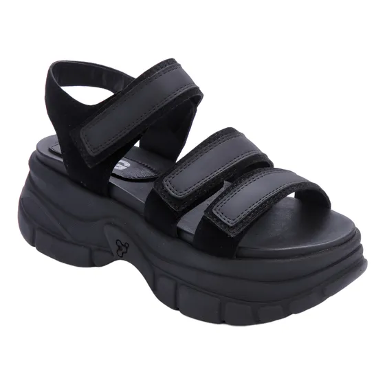 Sandalia Con Plataforma Kiel Savage Negro Moda De Mujer