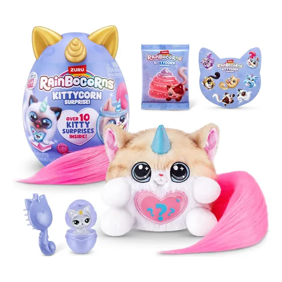Rainbocorns Kittycorns 10 Sorpresas Con Cola Larga Rosada