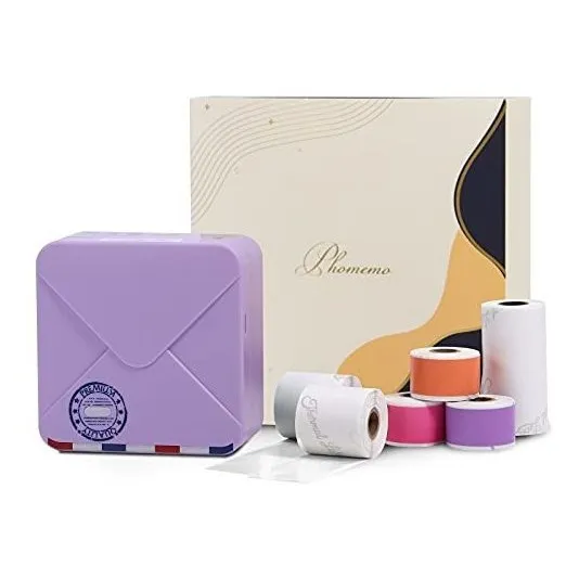 Impresora De Fotos Phomemo 300dpi Bluetooth Inkless -morado