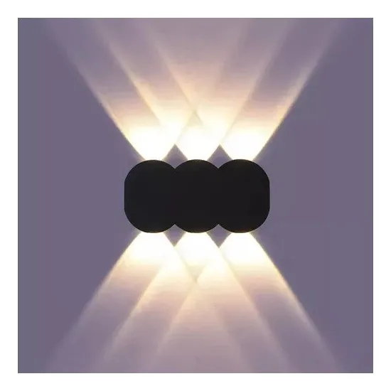 Lámpara Led Aplique Pared 6 Puntos Interior Exterior Calida