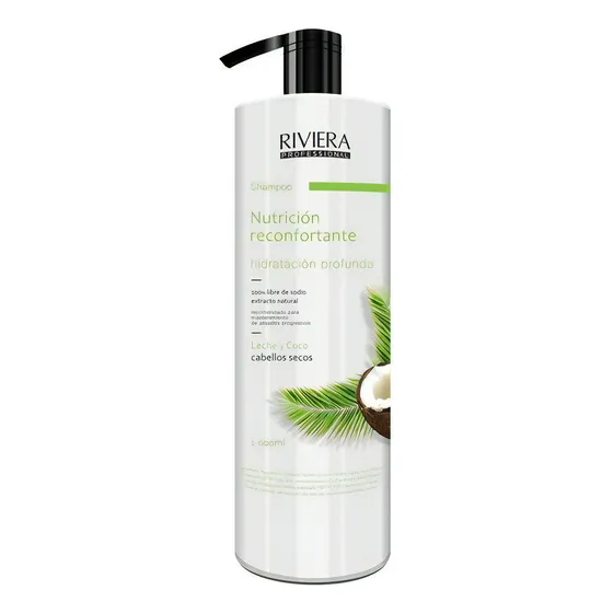 Shampoo Cabello Seco Proteína Leche Y Coco Riviera 1l