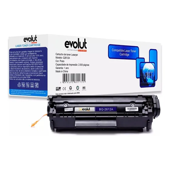 Cartucho 12a 2612a Toner M1319f M1005 Mfp Compatível Evolut