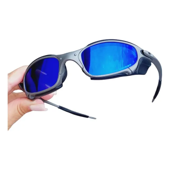 Oculos De Sol Juliet Azul X Metal Pinado Mars Lupa Tio + Sid
