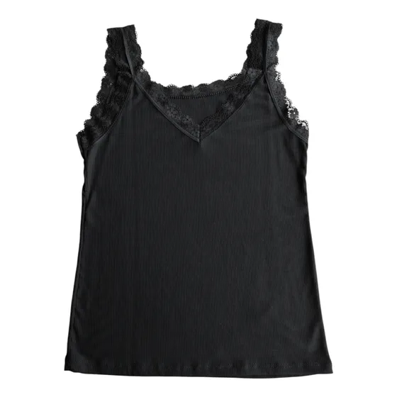 Musculosa Modal Viscosa Morley Con Encaje Mujer Aleshandra