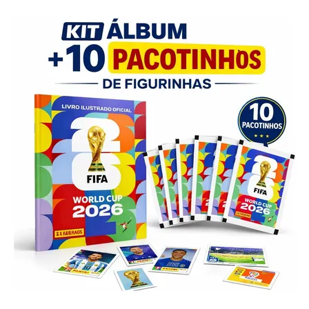 Álbum Oficial Copa Do Mundo 2026 + 70 Figurinhas Capa Mole