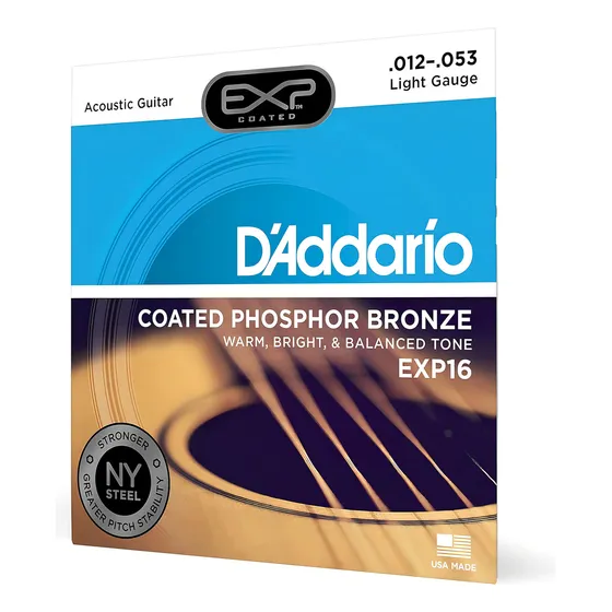 Encordoamento D'addario Exp16 Violão Aço 012 Phosphor Bronze