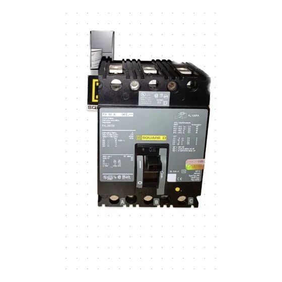Interruptor Con Gabinete Squared 3 Polos 50 Amp. Fal36050