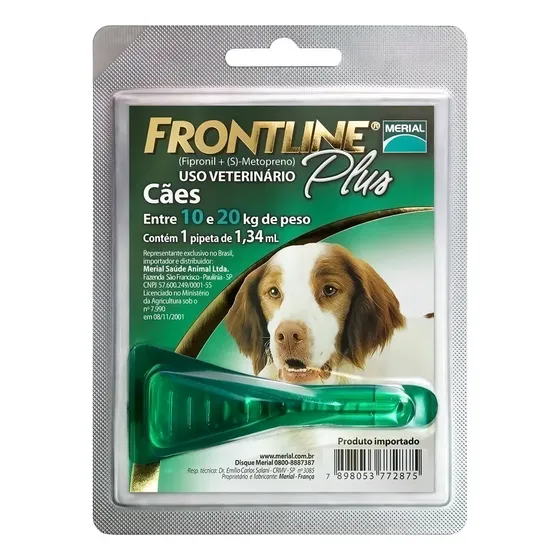 Frontline Plus Pipeta Antipulgas Garrapatas Perro 10-20kg 1.34ml | Cuotas sin interés