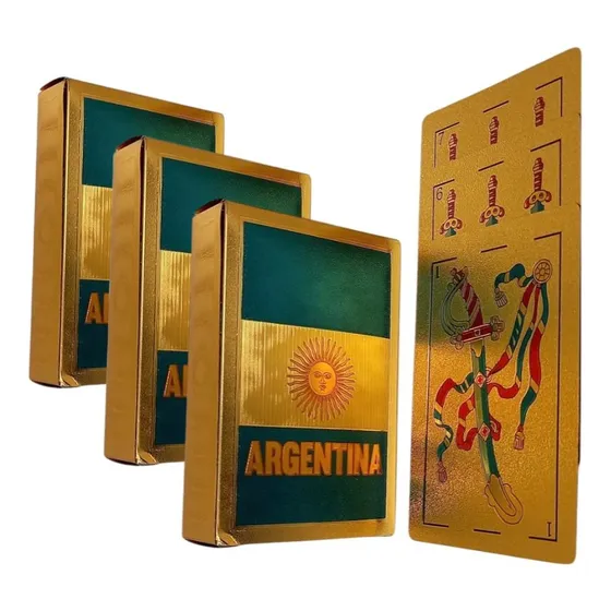 Mazo Cartas Españolas Foil Pack X3 Resistente Al Agua