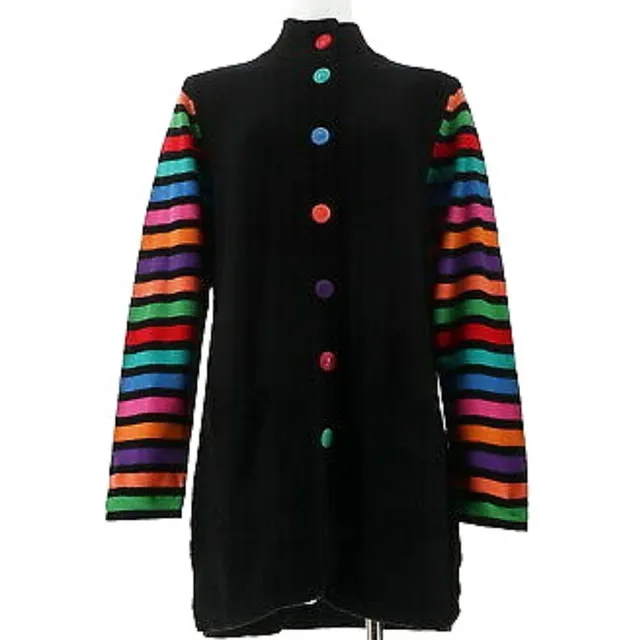 Cardigan Bob Mackie Original A68174 Talla M Invierno Nuevo