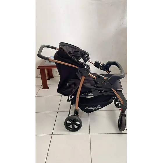 Carrinho De Bebe Ecco Preto Cobre - Burigotto (usado)