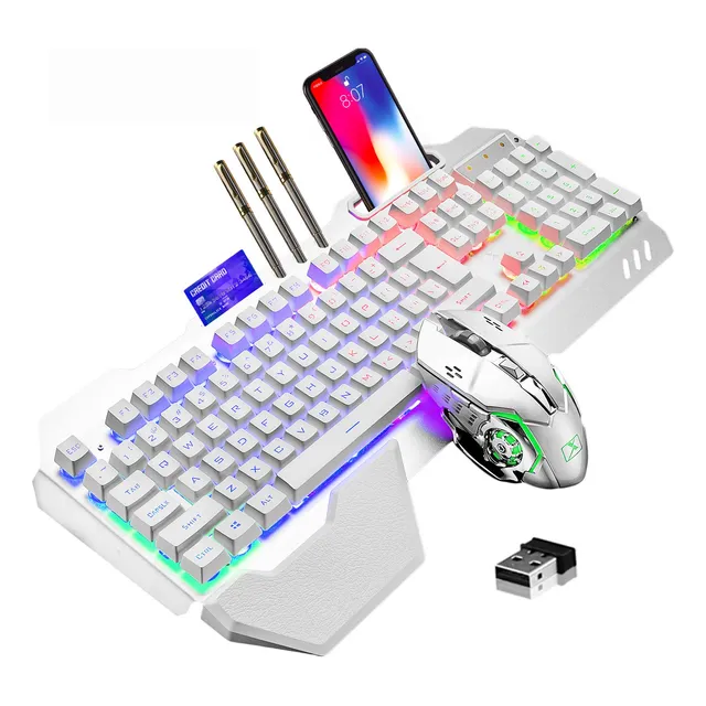 Teclado Y Mouse Inalámbricos Para Juegos Lexonelec K680 Rgb