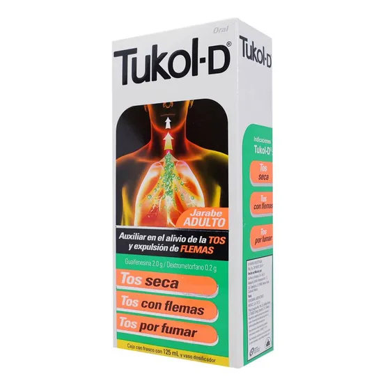 Tukol-d Adulto Jarabe 0,2 G/2 G/100 Ml, 1 Frasco 125 Ml