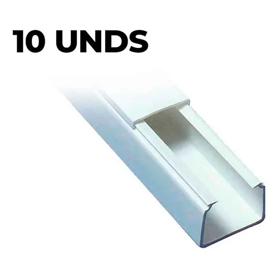 Canaleta Regleta Plastica Pvc Para Cables 30 X 13mm