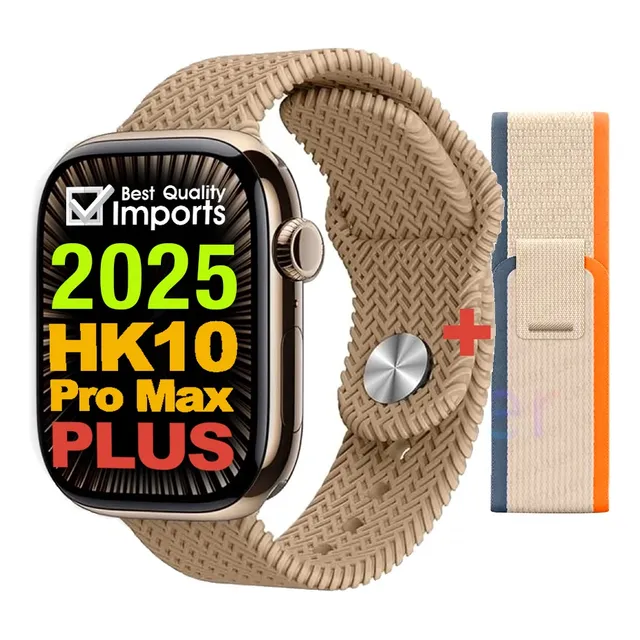 Reloj Inteligente Hk10 Pro Max Plus + Smartwatch Serie 10 Amoled 46mm Chatgpt 2025 Ai Robot Smart Watch Nfc Brújula Musica Caratulas Mejorada Original