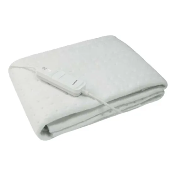 Una Plaza Calienta Cama Punktal Lavable - Auto Off + Color Blanco Liso