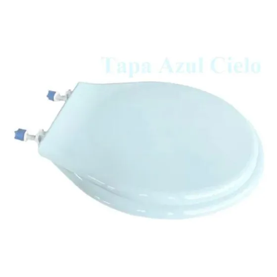 Tapa Para Poceta Azul Cielo Asiento Sanitario Semi Alongado