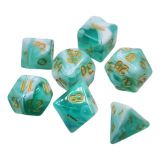7 Pçs Dados Poliédricos D8 D4 D10 D12 D20 D6 Dados Verde 7 Pçs Dados Poliédricos D8 D4 D10 D12 D20 D6 Dados Verde