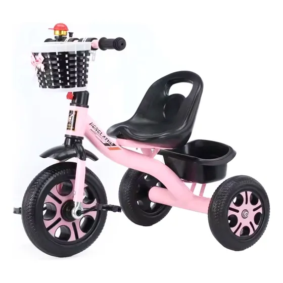 Triciclo Rosa Con Canasta Tejida Para Niñas Úpale