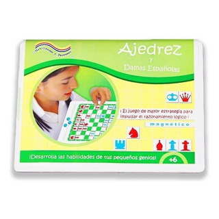 Tablero Ajedrez Y Damas Españolas Magnético Niños Destreza Tablero Ajedrez Y Damas Españolas Magnético Niños Destreza