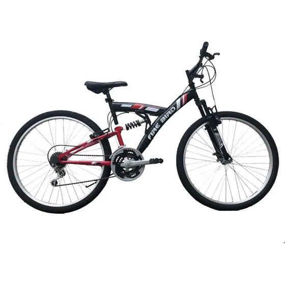 Bicicleta Mountain Bike Firebird Doble Suspension Rodado 26 Color Negro Tamaño Del Cuadro M