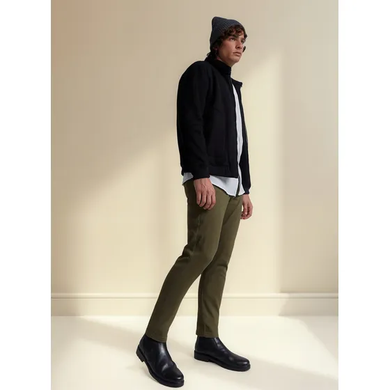 Pantalon Hombre Seven Chino Verde Algodón 45070884-6470