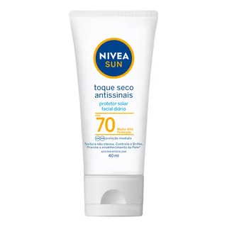 Nivea Sun Protetor Solar Facial Seco Antissinais Fps70 40ml Nivea Sun Protetor Solar Facial Seco Antissinais Fps70 40ml