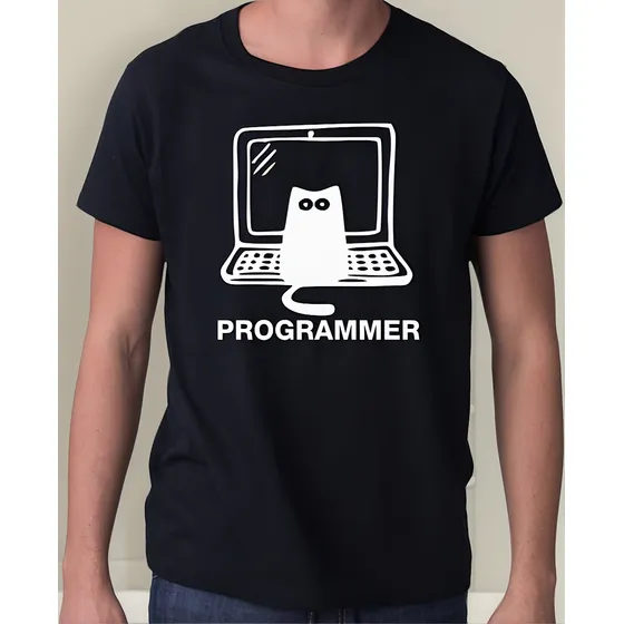 Remera Programador Program Nerd Gamer Retro Gato Y Pc